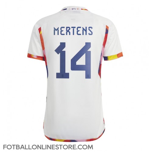 Billige Belgia Dries Mertens #14 Bortetrøye VM 2022 Kortermet